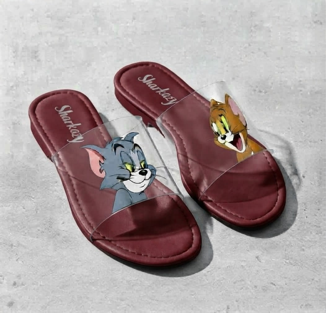 Sharkstepzy Cartoon Comfort Slides – White | Women's Slides